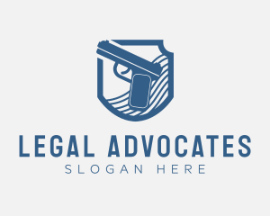 Airsoft - Blue Gun Weapon logo design