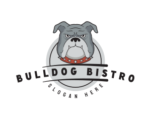 Bulldog Grooming Vet logo design