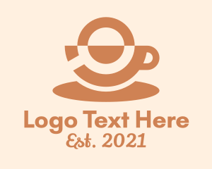 Search - Coffee Mug Magnifying Glass logo design