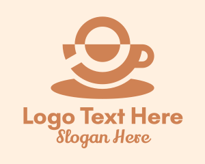 Coffee Mug Magnifying Glass Logo