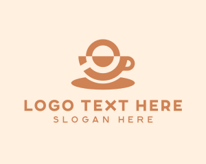 Brown - Coffee Mug Magnifying Glass logo design