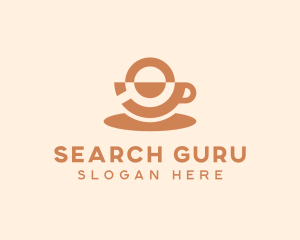 Coffee Mug Magnifying Glass logo design