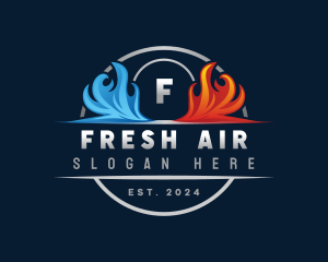 Fire Ice HVAC logo design