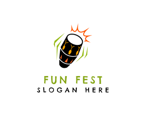 Fest - Conga Drum Africa logo design