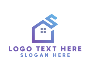 Letter S House logo design