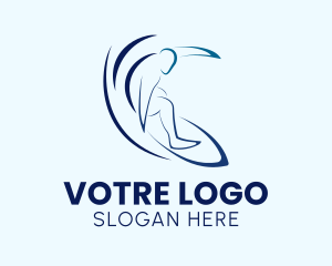 Tropical Ocean  Surfing Logo