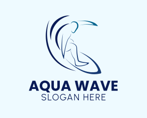 Tropical Ocean  Surfing logo design