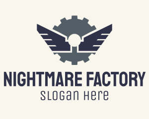 Mechanical Gear Wings logo design