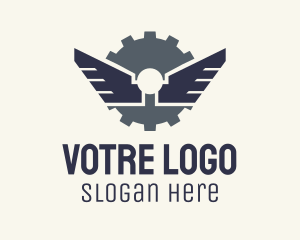 Machinery - Mechanical Gear Wings logo design