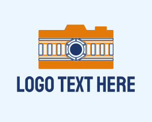 Photo Editor - Camera Train Lens logo design