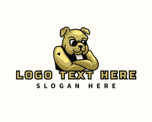 Gangster - Bulldog Sunglass Gang logo design