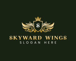 Wing Shield Crest logo design