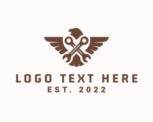 Auto Shop - Eagle Wrench Mechanic logo design
