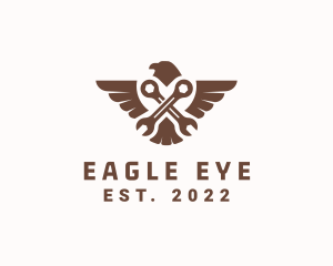 Eagle Wrench Mechanic logo design