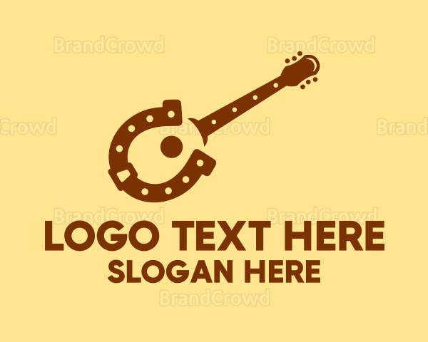 Brown Horseshoe Guitar Logo