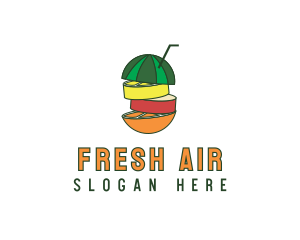 Fruit Juice Drink logo design