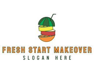 Fruit Juice Drink logo design