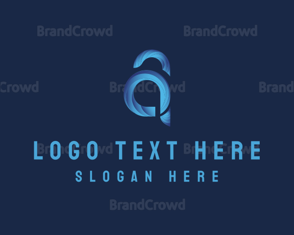 Blue Circular Letter A Logo