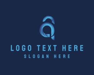 Company - Blue Circular Letter A logo design