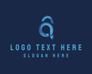 Blue Circular Letter A Logo