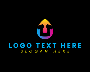 Color - Shirt Ink Droplet logo design