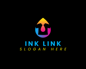 Shirt Ink Droplet logo design