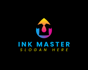 Shirt Ink Droplet logo design