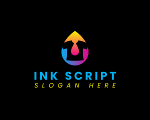 Shirt Ink Droplet logo design