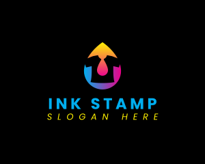 Shirt Ink Droplet logo design