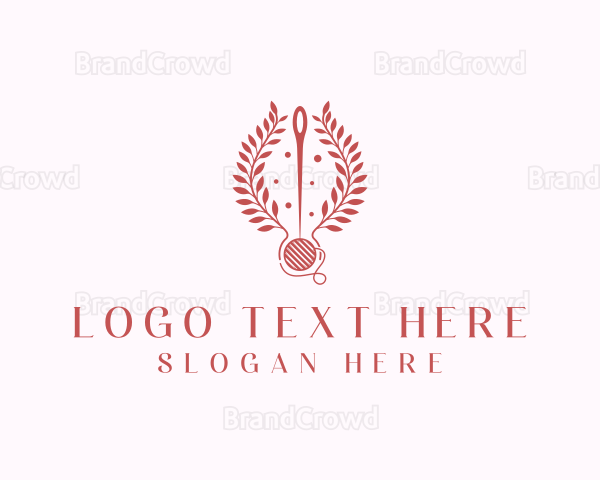 Sewing Thread Wreath Logo