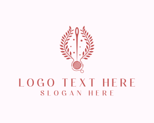 Fashion - Sewing Thread Wreath logo design