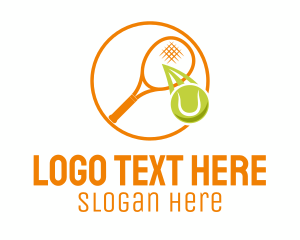 Tennis Ball - Tennis Ball Racket logo design