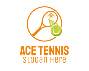 Tennis - Tennis Ball Racket logo design