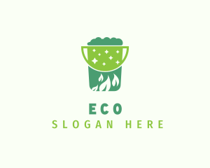 Housekeeping Eco Bucket  logo design