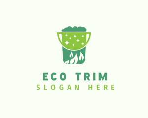 Housekeeping Eco Bucket  logo design