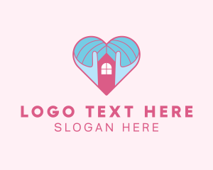 Love - Love House Shelter logo design