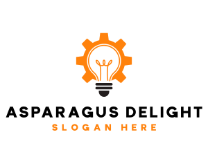 Light bulb Cogwheel Logo