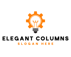 Light bulb Cogwheel Logo