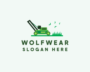 Grass Lawn Mower Landscaping  Logo