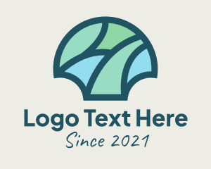 Ocean - Mosaic Shell Ornament logo design