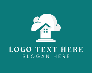 White - Cloud Residential Home logo design