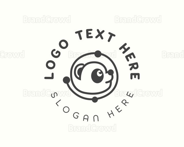 Futuristic Space Panda Logo