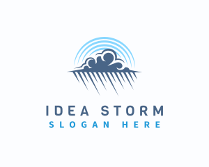 Rain Cloud Sky Weather logo design