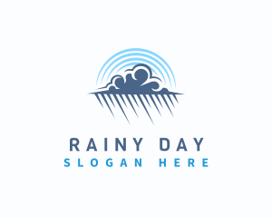 Rain Cloud Sky Weather logo design