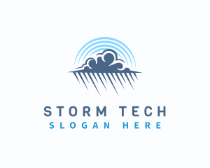 Storm - Rain Cloud Sky logo design