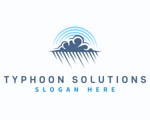 Typhoon - Rain Cloud Sky logo design