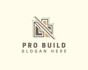 Architecture Building Blueprint logo design