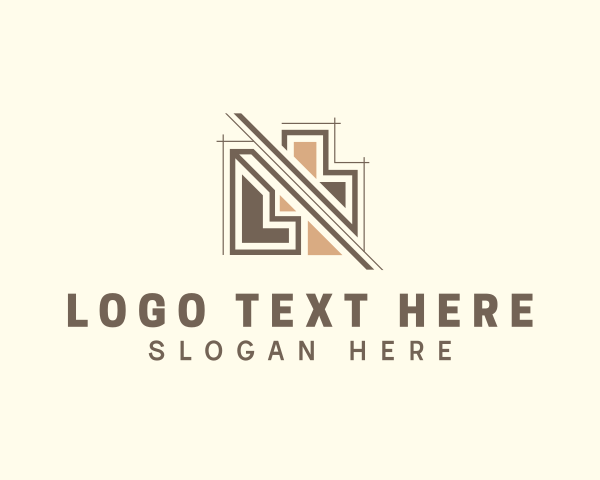 Blueprint - Architecture Building Blueprint logo design