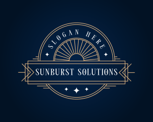 Sunburst - Art Deco Sun Ornament logo design