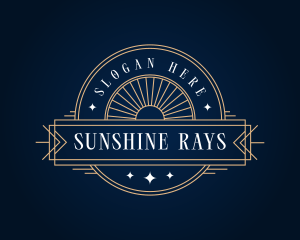 Art Deco Sun Ornament logo design